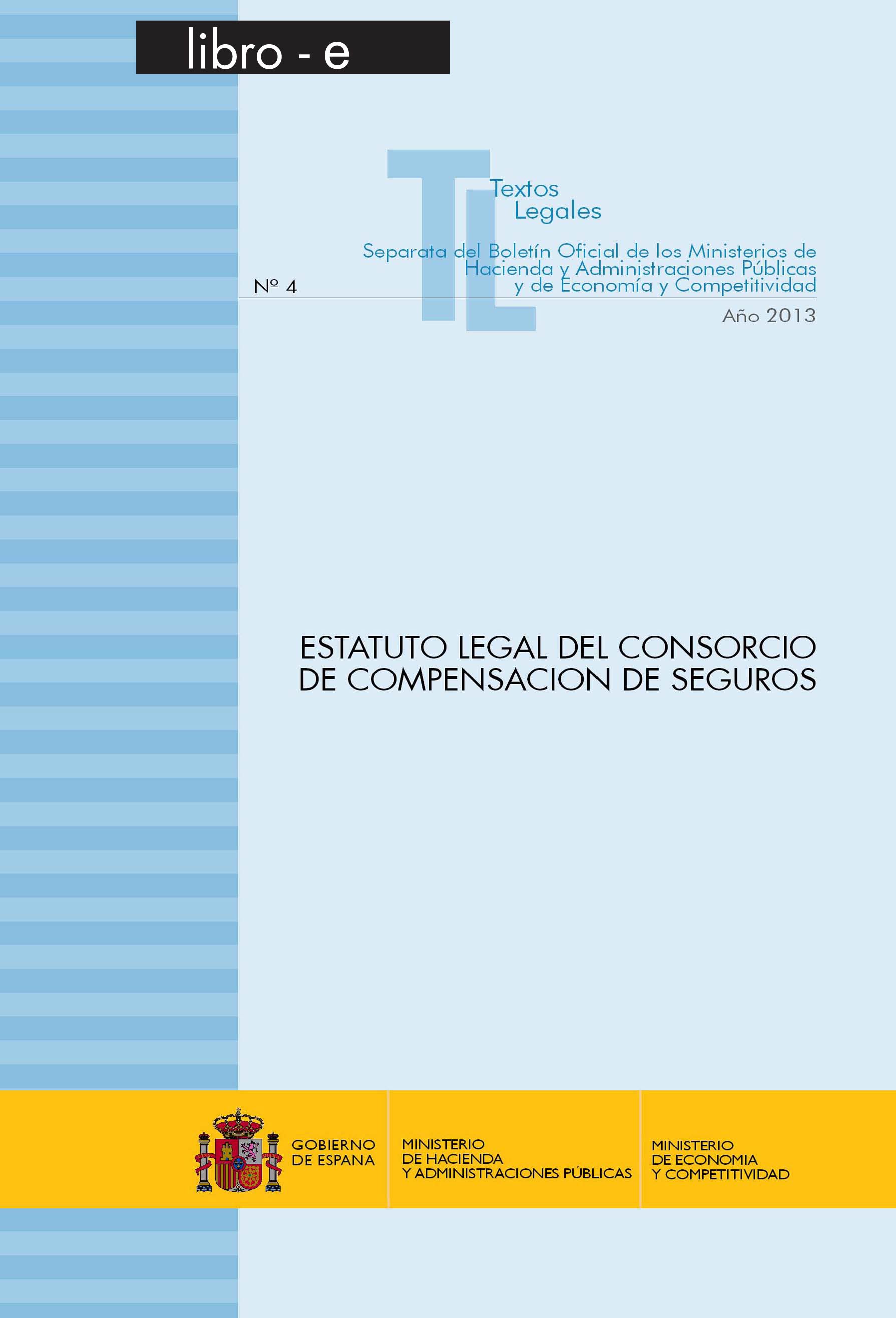Portada del libro: ESTATUTO LEGAL DEL CONSORCIO DE COMPENSACION DE SEGUROS Libro-e